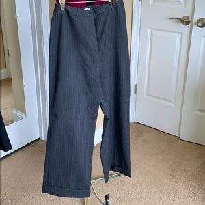 LOFT gray pinstripe wool pants